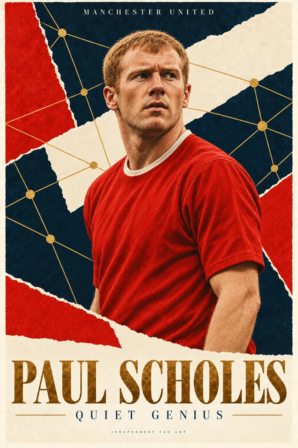 Paul Scholes — Quiet Genius poster artwork