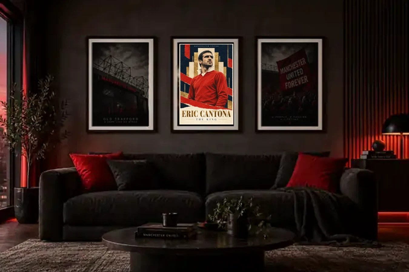 Eric Cantona — The King framed in a room