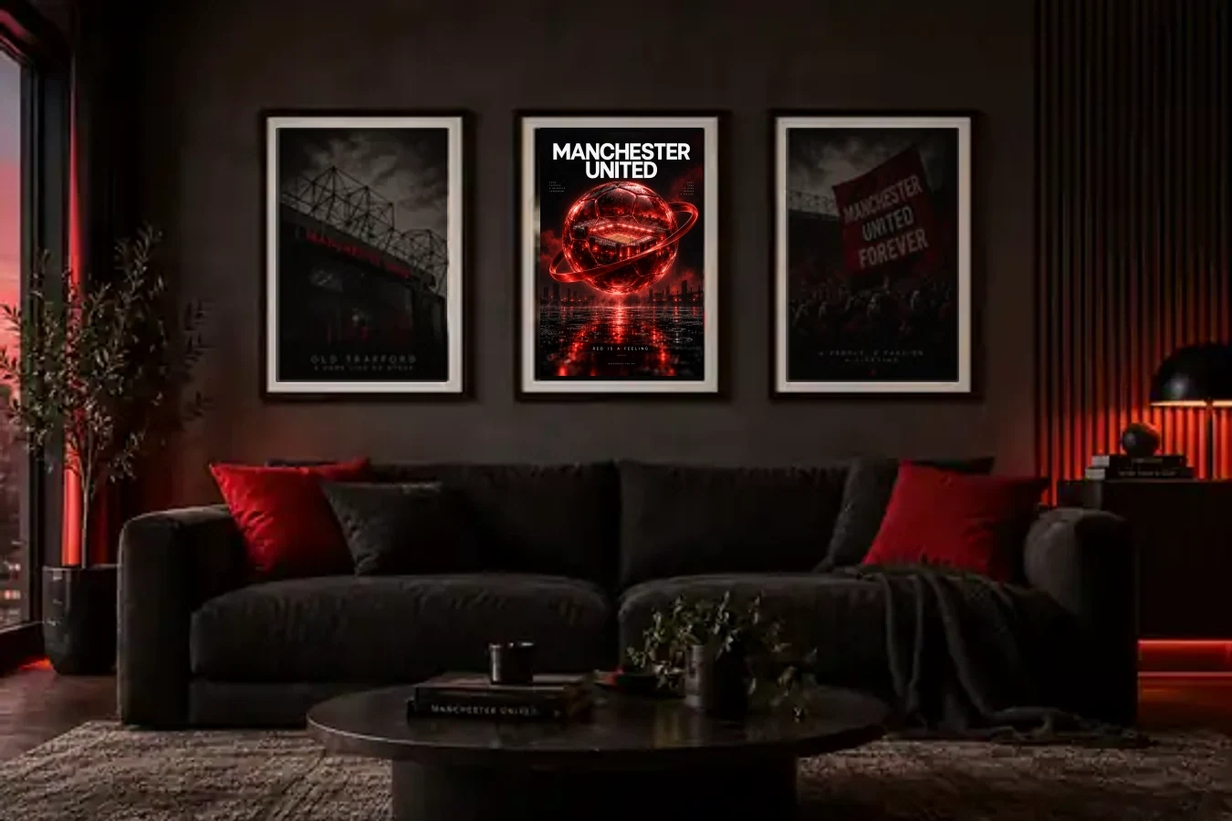 Red Is a Feeling framed room view