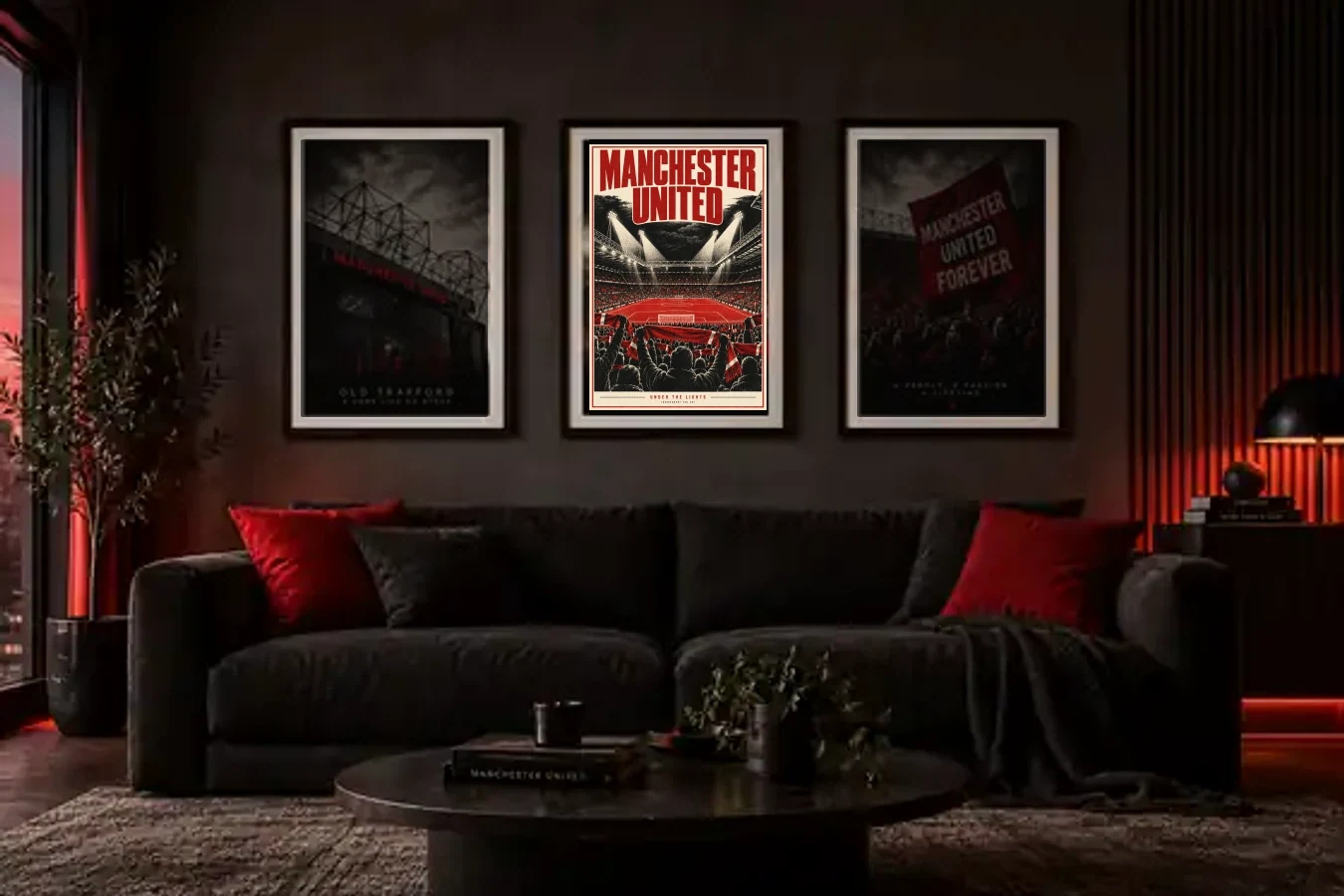 Under the Lights framed in a room